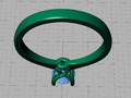 помолвочного кольца Cushion Solitaire размером 5 мм x 5 мм с камнем 74792