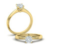 помолвочного кольца Cushion Solitaire размером 5 мм x 5 мм с камнем 74792