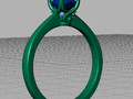 помолвочного кольца Cushion Solitaire размером 5 мм x 5 мм с камнем 74792