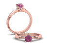 помолвочного кольца Cushion Solitaire размером 5 мм x 5 мм с камнем 74792