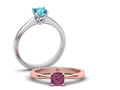 помолвочного кольца Cushion Solitaire размером 5 мм x 5 мм с камнем 74792