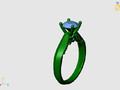 Помолвочное кольцо с бриллиантом 116010