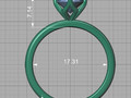 Помолвочное кольцо Solitaire 1ct 4claw design model 177205