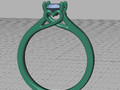 Сердце Помолвочное кольцо 4 зубца Half Carat Stone 25142