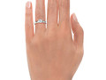 Сердце Помолвочное кольцо 4 зубца Half Carat Stone 25142