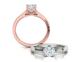 Сердце Помолвочное кольцо 4 зубца Half Carat Stone 25142