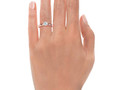Сердце Помолвочное кольцо 4 зубца Half Carat Stone 25142