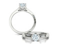 Сердце Помолвочное кольцо 4 зубца Half Carat Stone 25142