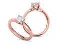 Сердце Помолвочное кольцо 4 зубца Half Carat Stone 25142