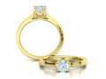 Сердце Помолвочное кольцо 4 зубца Half Carat Stone 25142