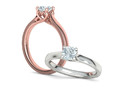 Сердце Помолвочное кольцо 4 зубца Half Carat Stone 25142