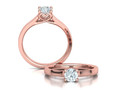 Сердце Помолвочное кольцо 4 зубца Half Carat Stone 25142
