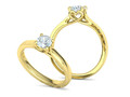 Сердце Помолвочное кольцо 4 зубца Half Carat Stone 25142