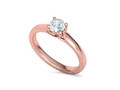 Сердце Помолвочное кольцо 4 зубца Half Carat Stone 25142