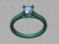 Сердце Помолвочное кольцо 4 зубца Half Carat Stone 25142