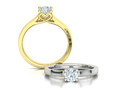Сердце Помолвочное кольцо 4 зубца Half Carat Stone 25142