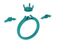 1ct Цветочное помолвочное кольцо Solitaire design 113983