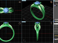 Помолвочное кольцо Cross Design с белым бриллиантом 20032