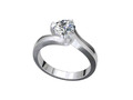 Помолвочное кольцо Solitaire Diamond Ring STL CAD File CC96 116034