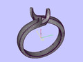 Помолвочное кольцо Solitaire Diamond Ring STL CAD File CC96 116034