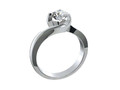 Помолвочное кольцо Solitaire Diamond Ring STL CAD File CC96 116034