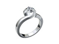 Помолвочное кольцо Solitaire Diamond Ring STL CAD File CC96 116034