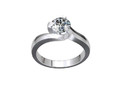 Помолвочное кольцо Solitaire Diamond Ring STL CAD File CC96 116034