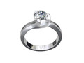 Помолвочное кольцо Solitaire Diamond Ring STL CAD File CC96 116034