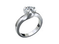 Помолвочное кольцо Solitaire Diamond Ring STL CAD File CC96 116034