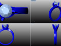 Помолвочное кольцо Solitaire Diamond Ring STL CAD File CC96 116034