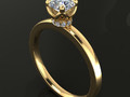 Цветочная галерея Solitaire Infinity Diamond Bow Engagement Ring 172355