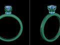 Цветочная галерея Solitaire Infinity Diamond Bow Engagement Ring 172355