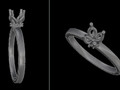Цветочная галерея Solitaire Infinity Diamond Bow Engagement Ring 172355