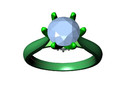 Помолвочное кольцо Solitaire Ring CAD STL File CC105 116035