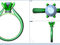 Помолвочное кольцо Solitaire Ring CAD STL File CC105 116035