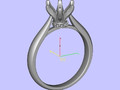 Помолвочное кольцо Solitaire Ring CAD STL File CC105 116035
