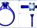 Помолвочное кольцо Solitaire Ring CAD STL File CC105 116035
