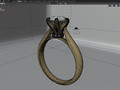 Помолвочное кольцо Solitaire Ring CAD STL File CC105 116035