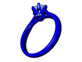 Помолвочное кольцо Solitaire Ring CAD STL File CC105 116035