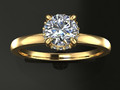 Помолвочное кольцо Solitaire Diamond Basket Rope Gallery 177222