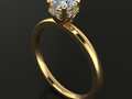 Помолвочное кольцо Solitaire Diamond Basket Rope Gallery 177222