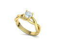 Классическое помолвочное кольцо Solitaire Crossover Ring model 149832