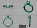 Классическое помолвочное кольцо Solitaire Crossover Ring model 149832