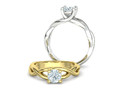Классическое помолвочное кольцо Solitaire Crossover Ring model 149832