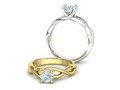Классическое помолвочное кольцо Solitaire Crossover Ring model 149832
