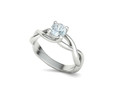 Классическое помолвочное кольцо Solitaire Crossover Ring model 149832