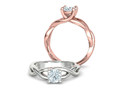 Классическое помолвочное кольцо Solitaire Crossover Ring model 149832
