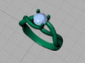 Классическое помолвочное кольцо Solitaire Crossover Ring model 149832