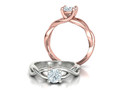 Классическое помолвочное кольцо Solitaire Crossover Ring model 149832