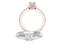 Помолвочное кольцо Four Prong Crossover Solitaire 5mm Stone 134986